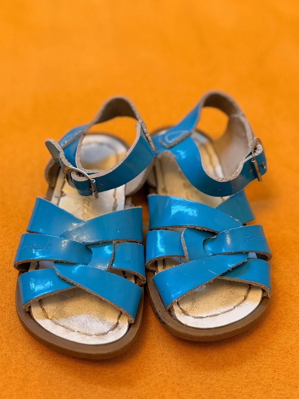 Blue Kids Leather Sandals - Classic Summer Style
